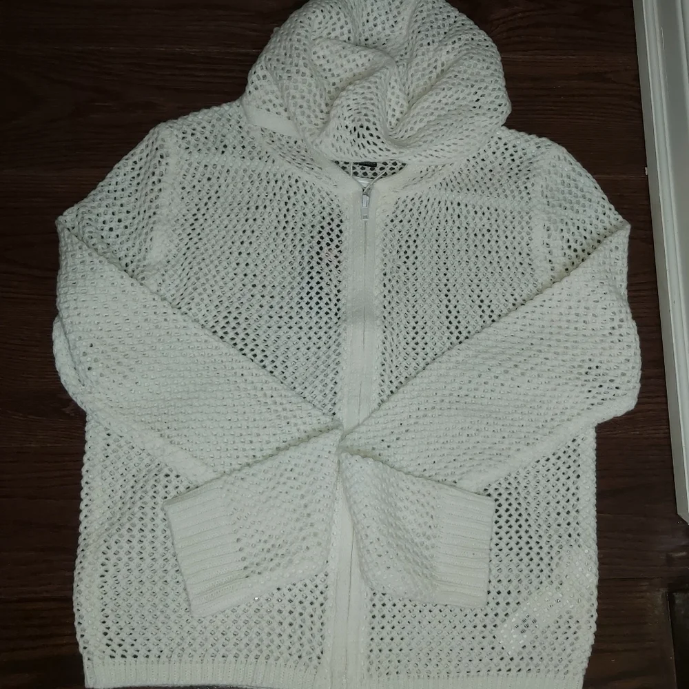 💢SOLD💢Streetwear Society Open Knit Zipped up Hoodie - Picture 9 of 13